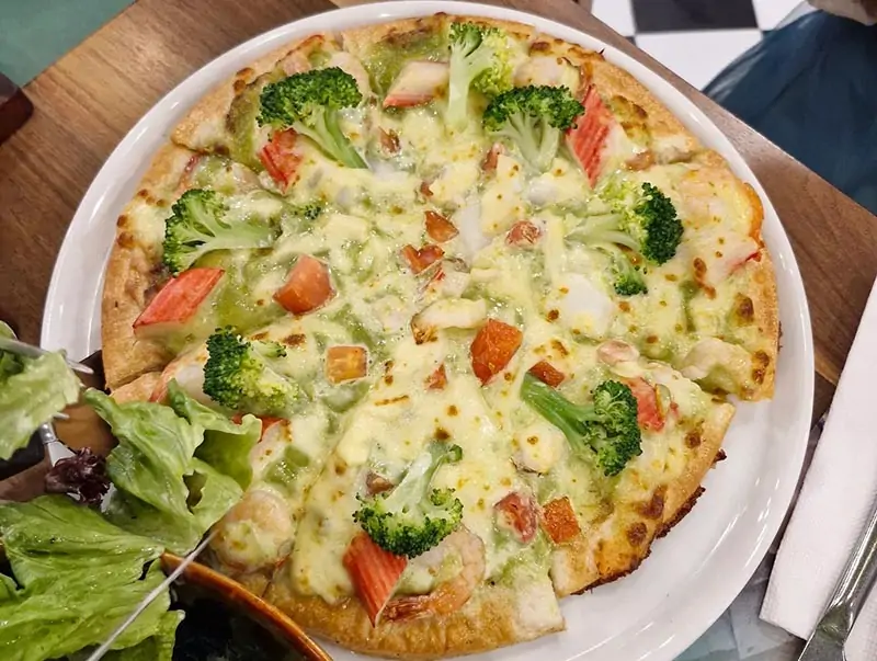 Pizza Hải Sản Pesto Xanh