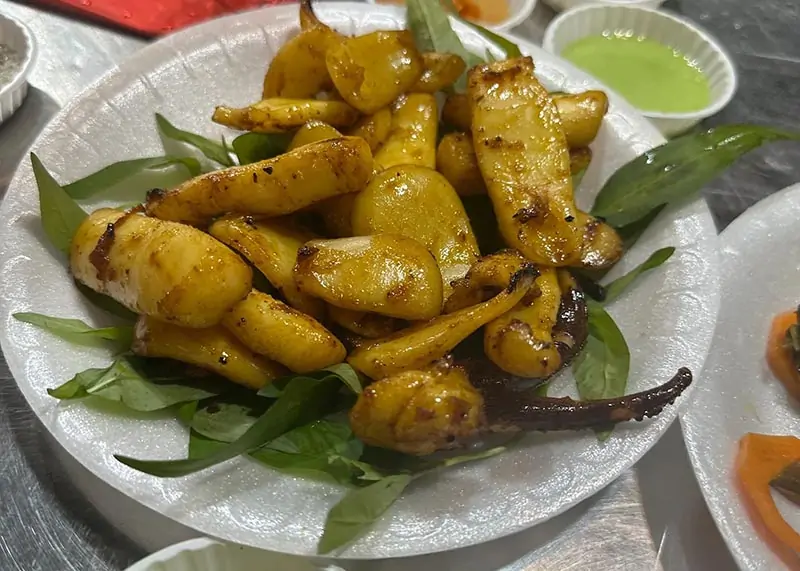 Mực lá nướng