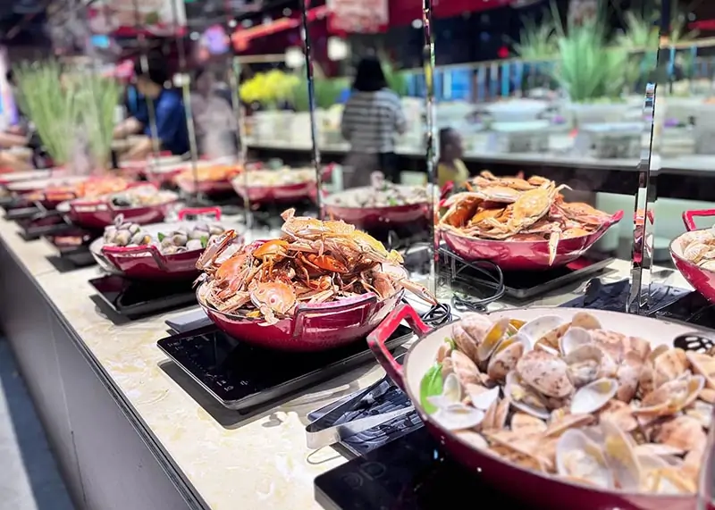 Quầy hải sản tươi sống