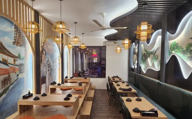 Hallyu Korean Fast Food sở hữu không gian 2 tầng rộng rãi