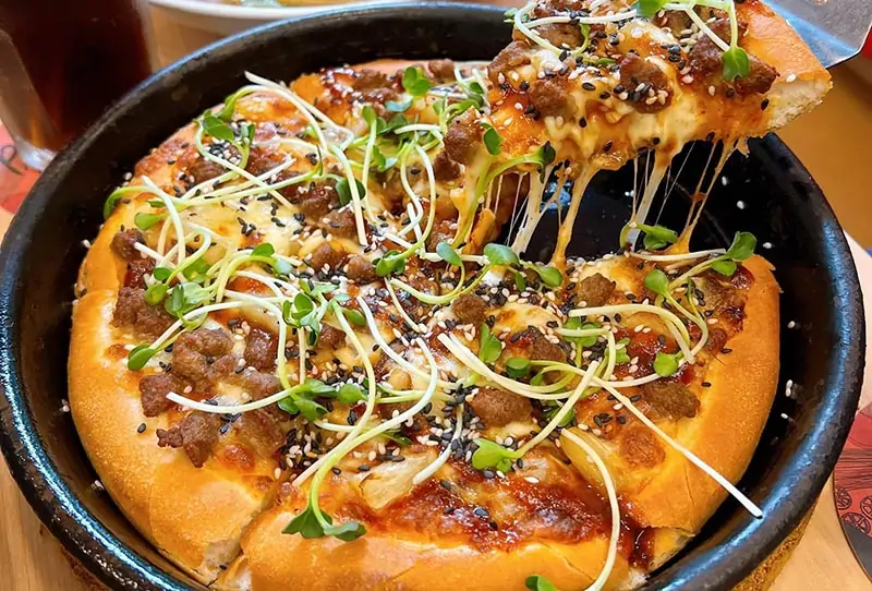 Pizza Bò BBQ sốt Cay Hàn Quốc