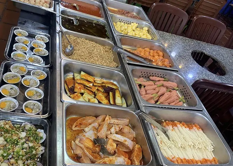 Khu thịt nướng đa dạng