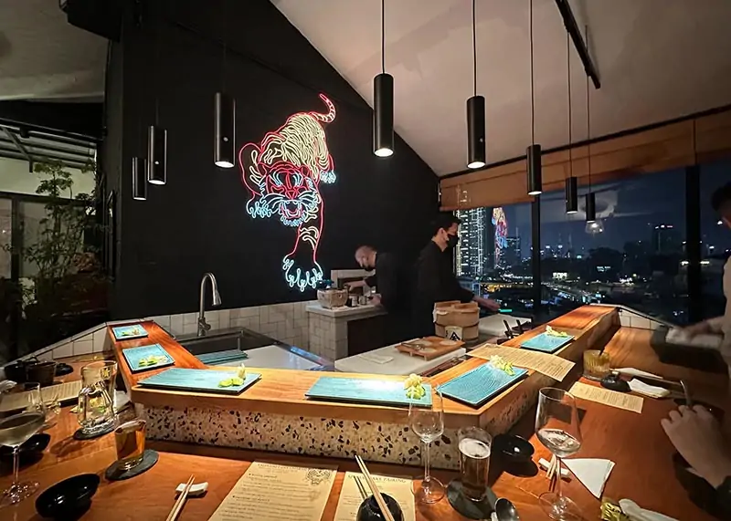 không gian Tiger Omakase độc đáo với tầm nhìn 180 độ