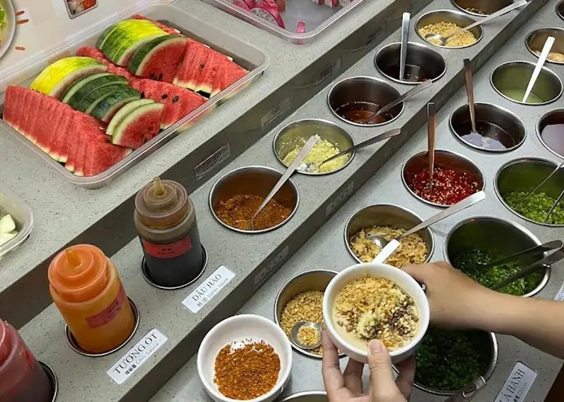 Quầy nước chấm tự pha