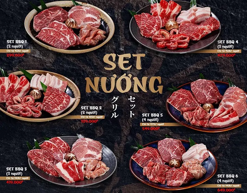 Set nướng đa dạng