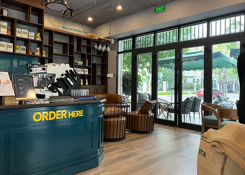 Không gian Cafe The Espresso Hải Phòng