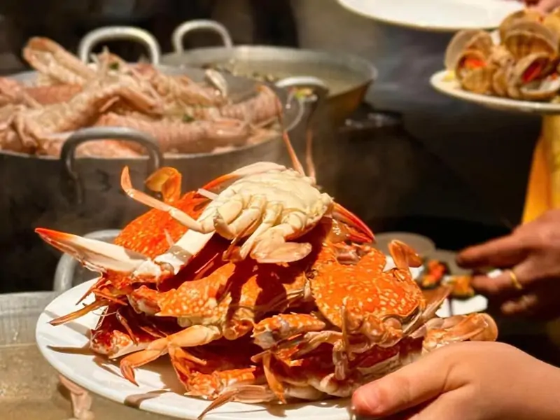 Quầy hải sản tươi sống