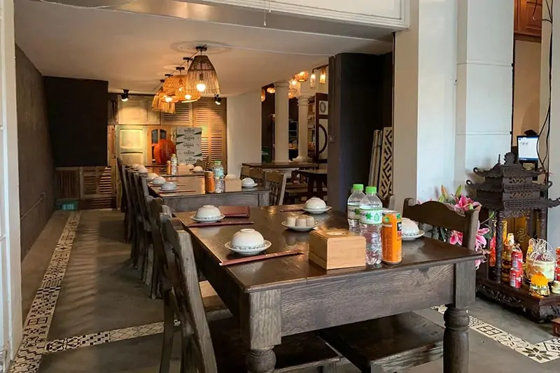 Không gian tại lẩu cua đồng Văn Quán