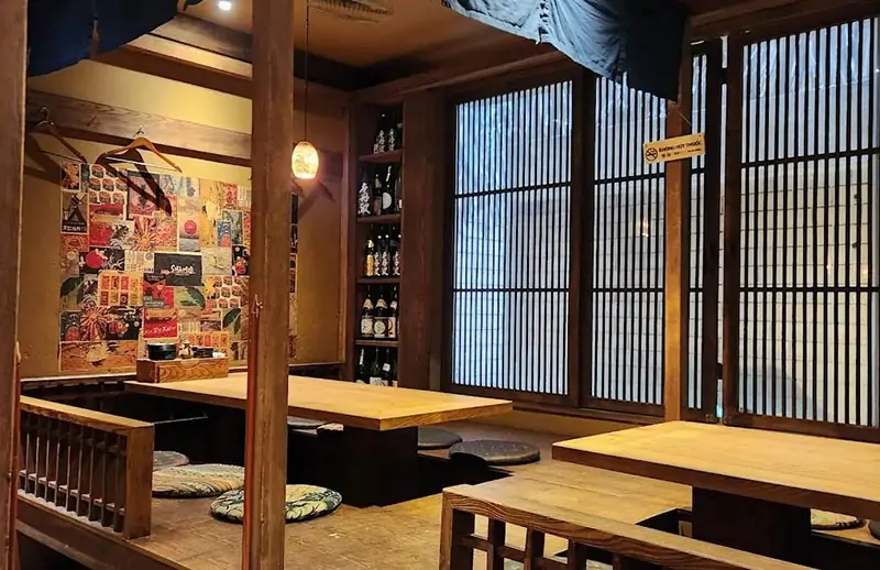 Không gian tại Shamoji Robata Yaki Trung Hòa